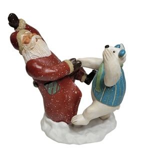 2004 Demdaco Claus And Whiskers Swing Your Partner Ginny Diezel Polar Bear Santa